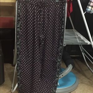 Printed drapery pants